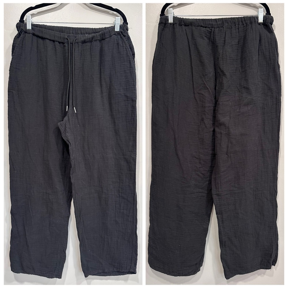 Quince Black Wide-Leg Pants - Picture 2 of 10